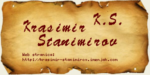Krasimir Stanimirov vizit kartica